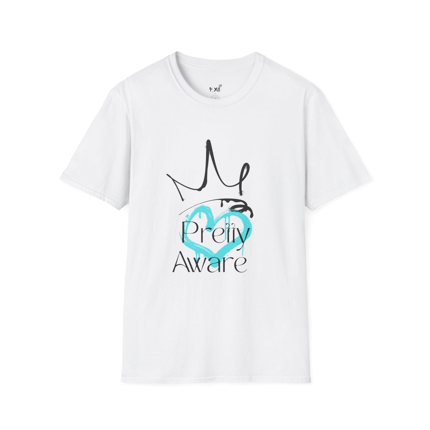 Pretty Aware T‑Shirt — Crown Heart Awareness Tee